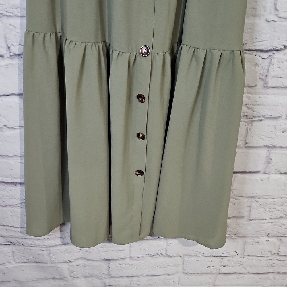 SHEIN Green Tiered Maxi Skirt Casual - Picture 3 of 6